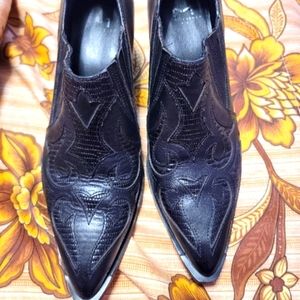 Marc Fisher LTD Charlie BLACK LEATHER boots Size 7M